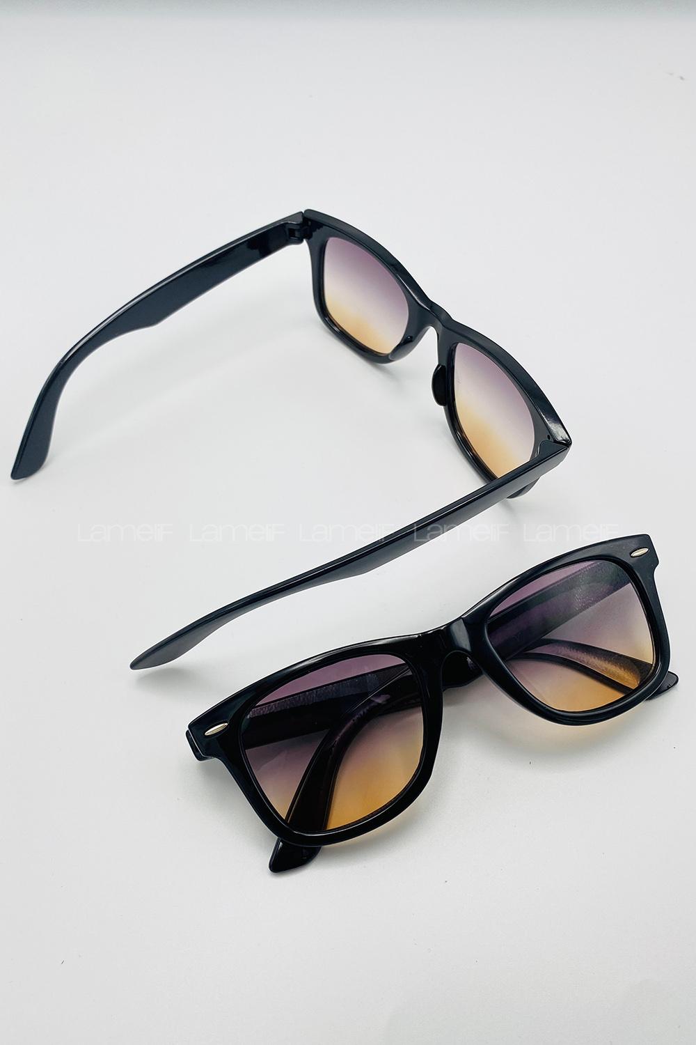 Lamelif RayBan Siyah Çerçeve Çok Renkli Güneş Gözlüğü