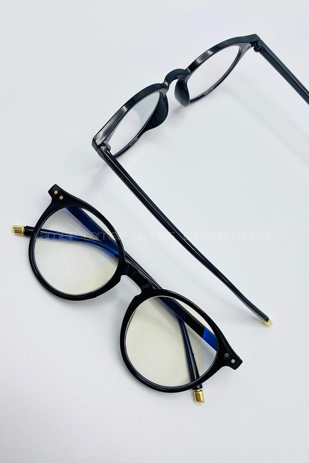 Lamelif Varus Siyah Çerçeve Şeffaf İmaj Gözlük