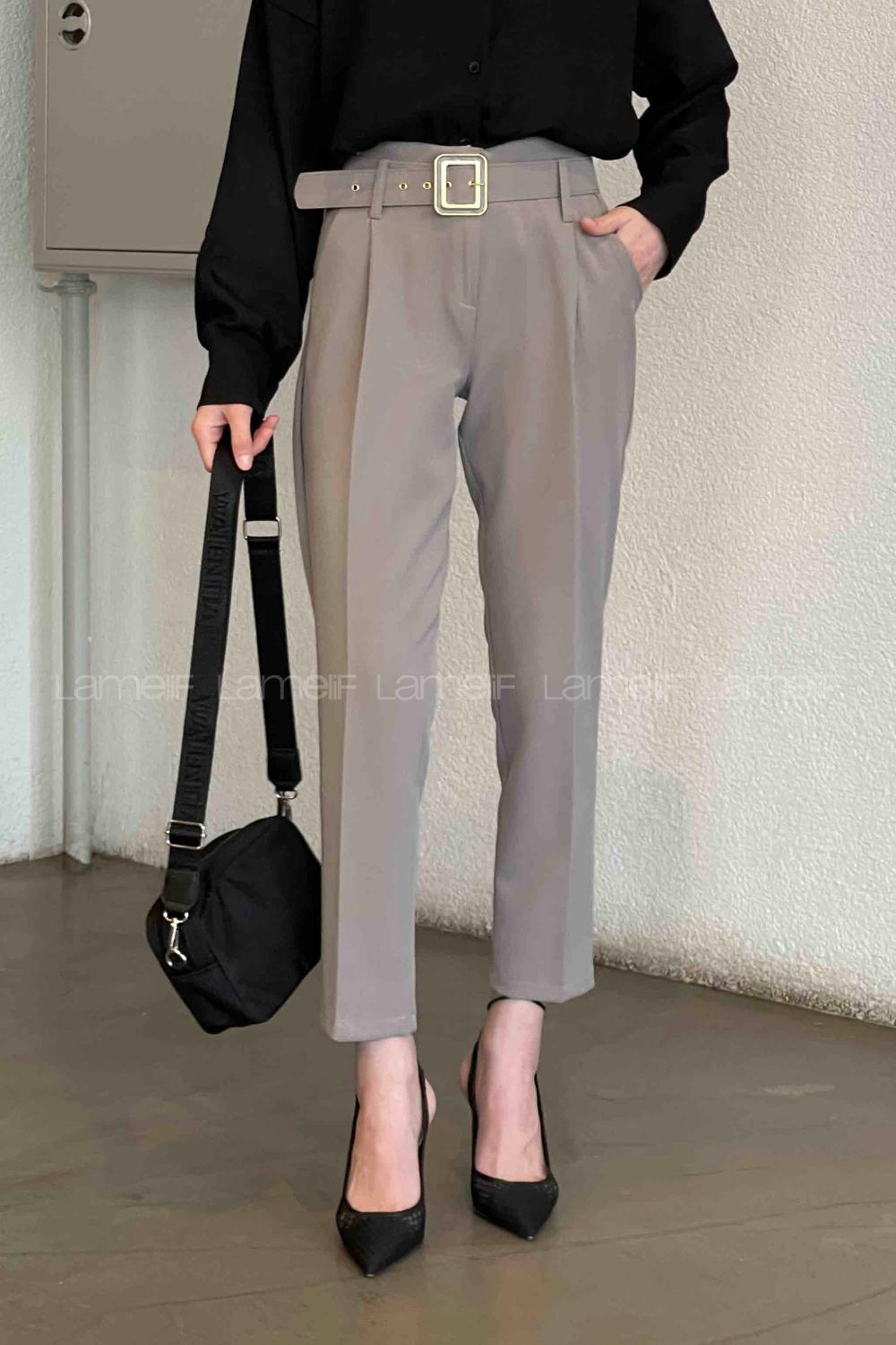 Smoked Linen High Waist Linen Pants