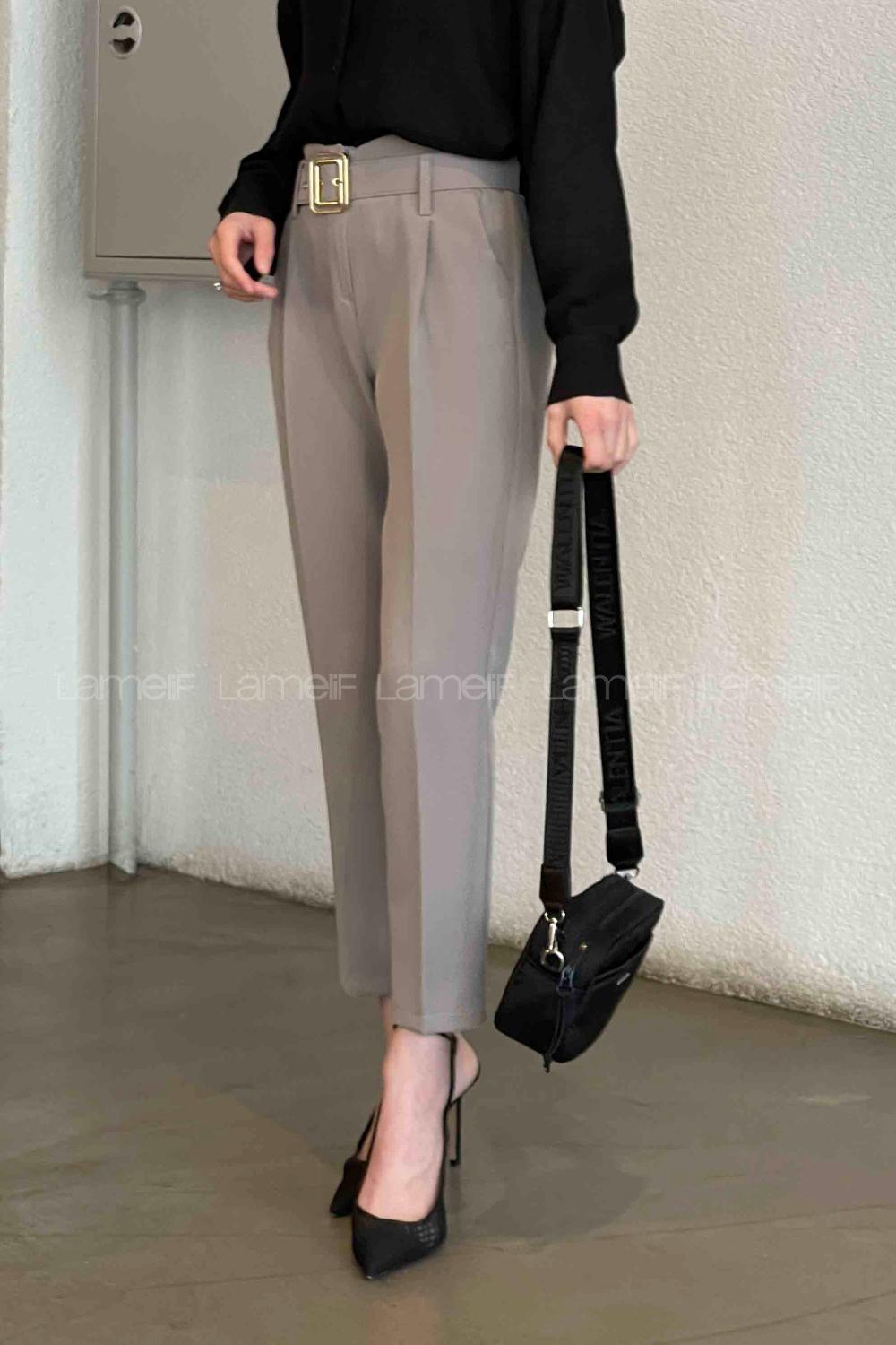 Smoked Linen High Waist Linen Pants