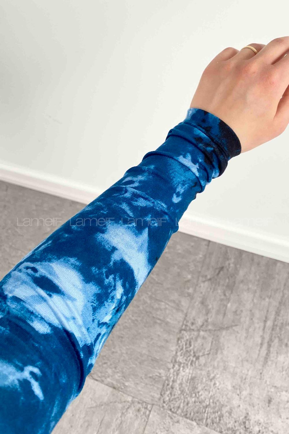 Lamelif Balıkçı Yaka Okyanus Body Mavi