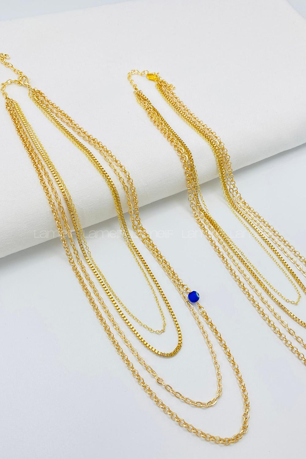 Gold Gold Straight Necklace