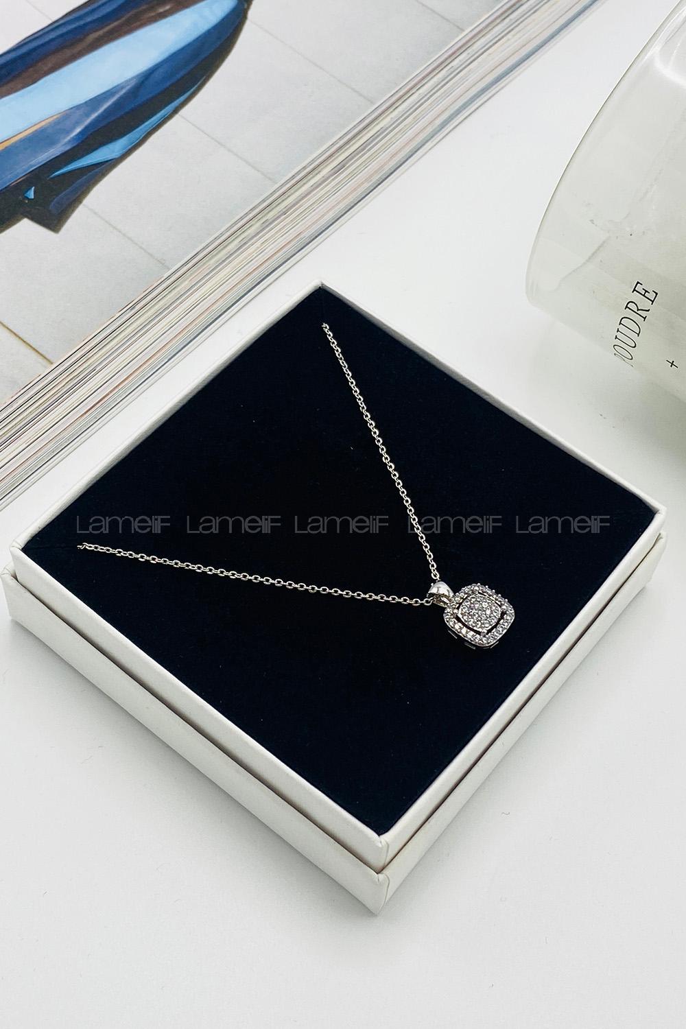 Silver Gold Straight Necklace