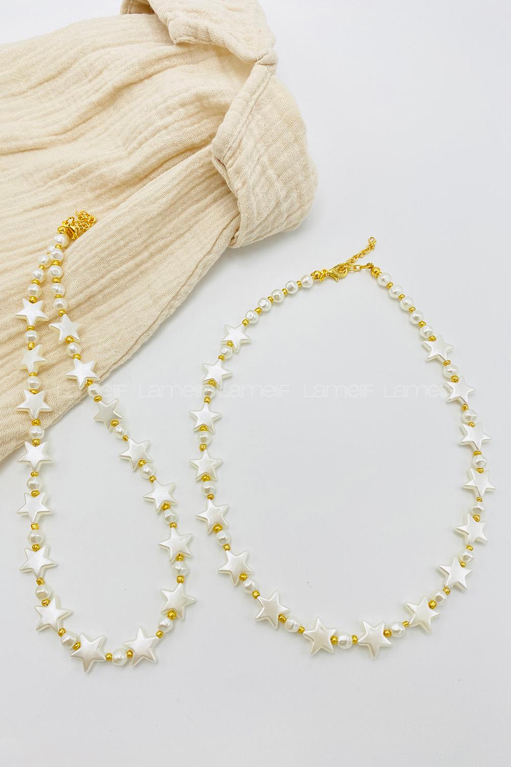 Lamelif Yıldızlı İnci Kolye