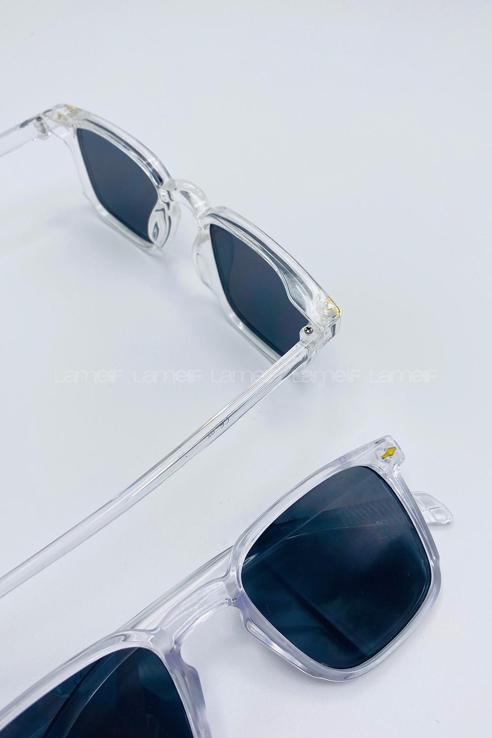 Lamelif Hemnes Şeffaf Çerçeve Siyah Güneş Gözlüğü