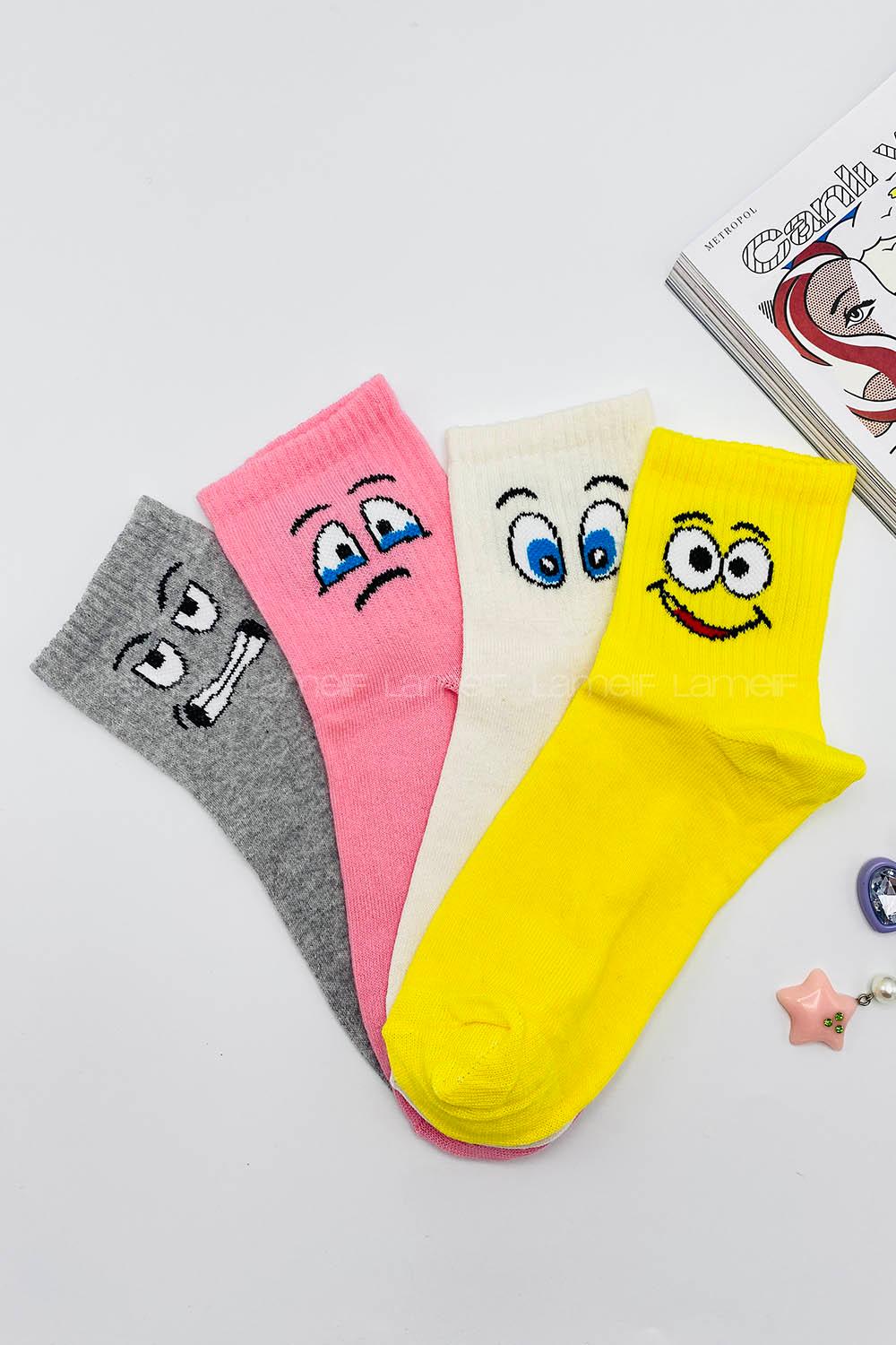 Lamelif Karikatür Kolej Çorap