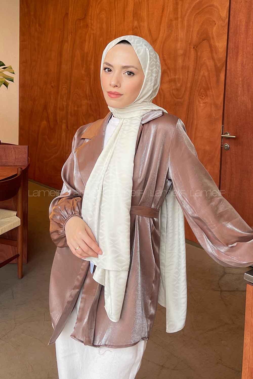 Lamelif Kapadokya Desen Jakar Serisi Şal Taş