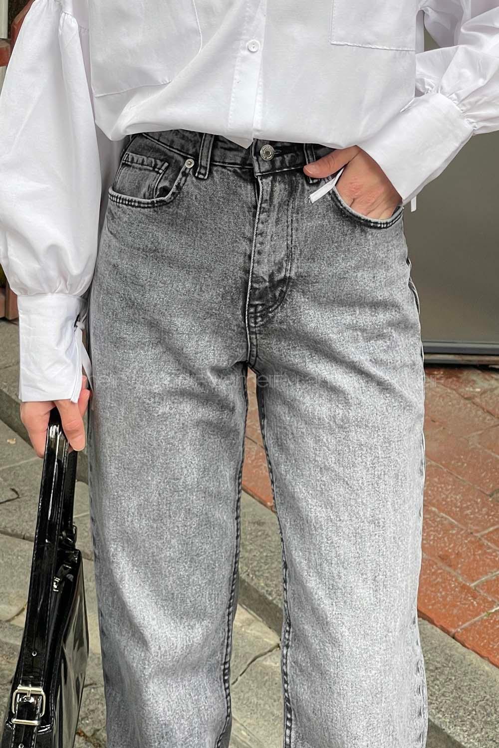 Lamelif Kesik Paça Straight Jean Füme