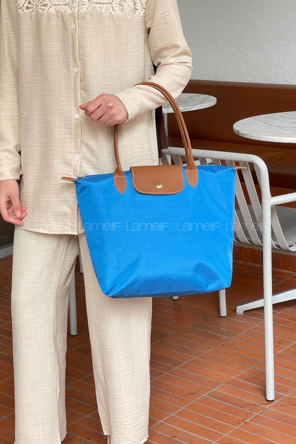 Lamelif M Kadın Omuz Çantası Tiger Mavi