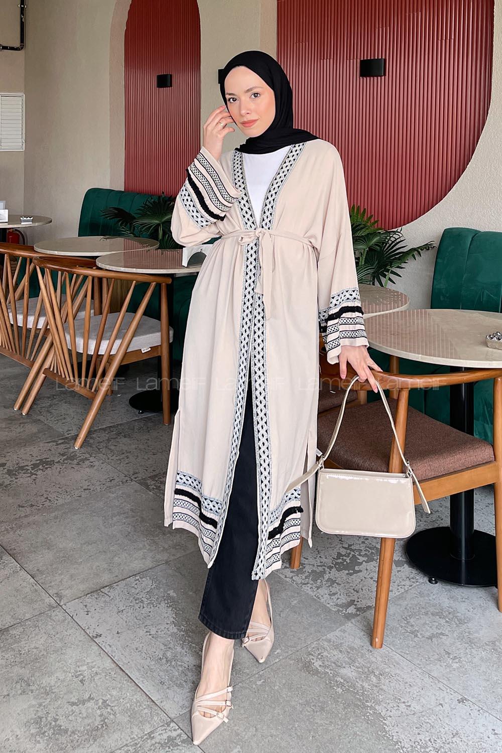 Stone Long Arm Without Accessories Cotton Printed Kimono