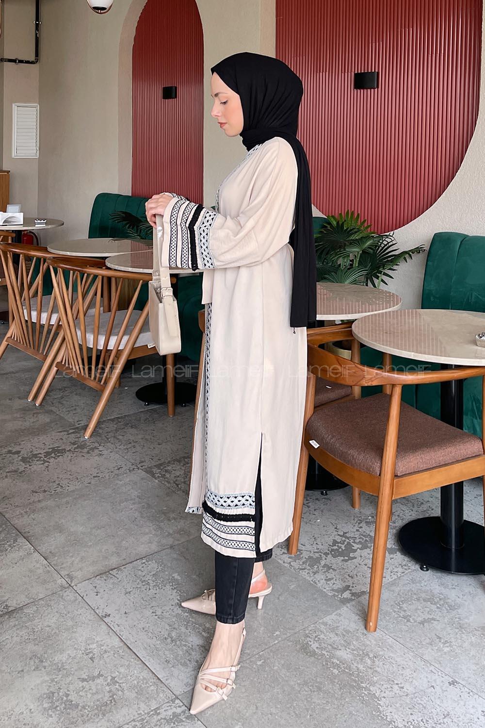 Stone Long Arm Without Accessories Cotton Printed Kimono