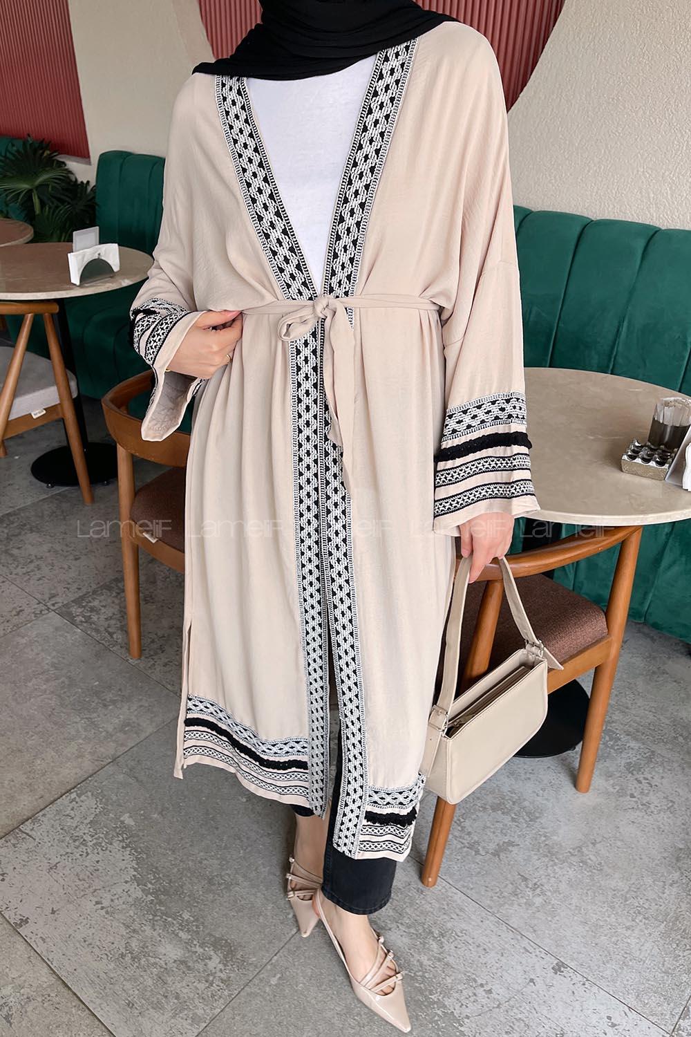 Stone Long Arm Without Accessories Cotton Printed Kimono