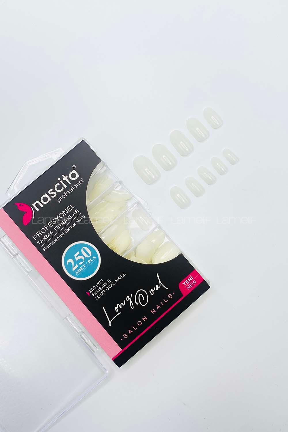 Lamelif Nascita Takma Tırnak Uzun Oval 250 Adet