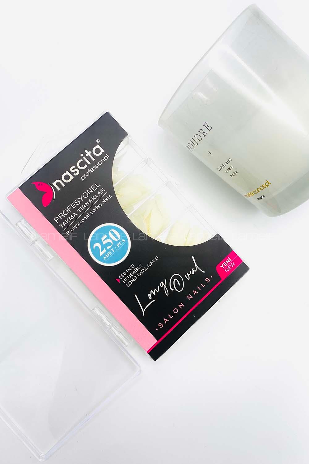 Lamelif Nascita Takma Tırnak Uzun Oval 250 Adet