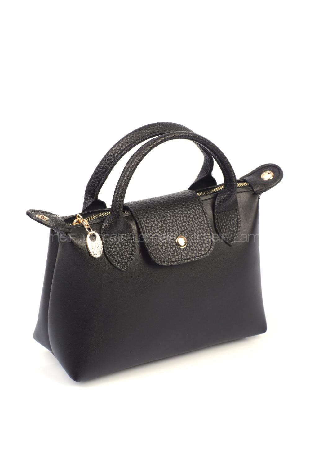 Black Buckle Skin Hand Bag Bag