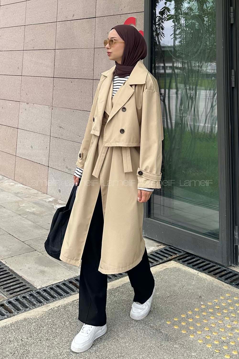 Lamelif Sihirli Trenç Bej