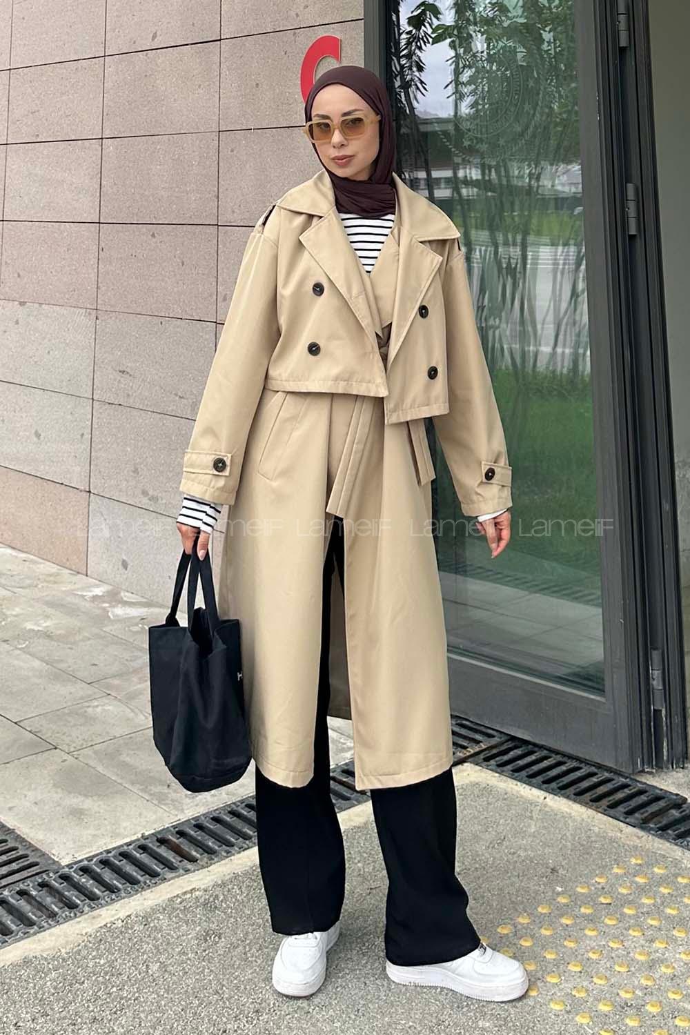 Lamelif Sihirli Trenç Bej