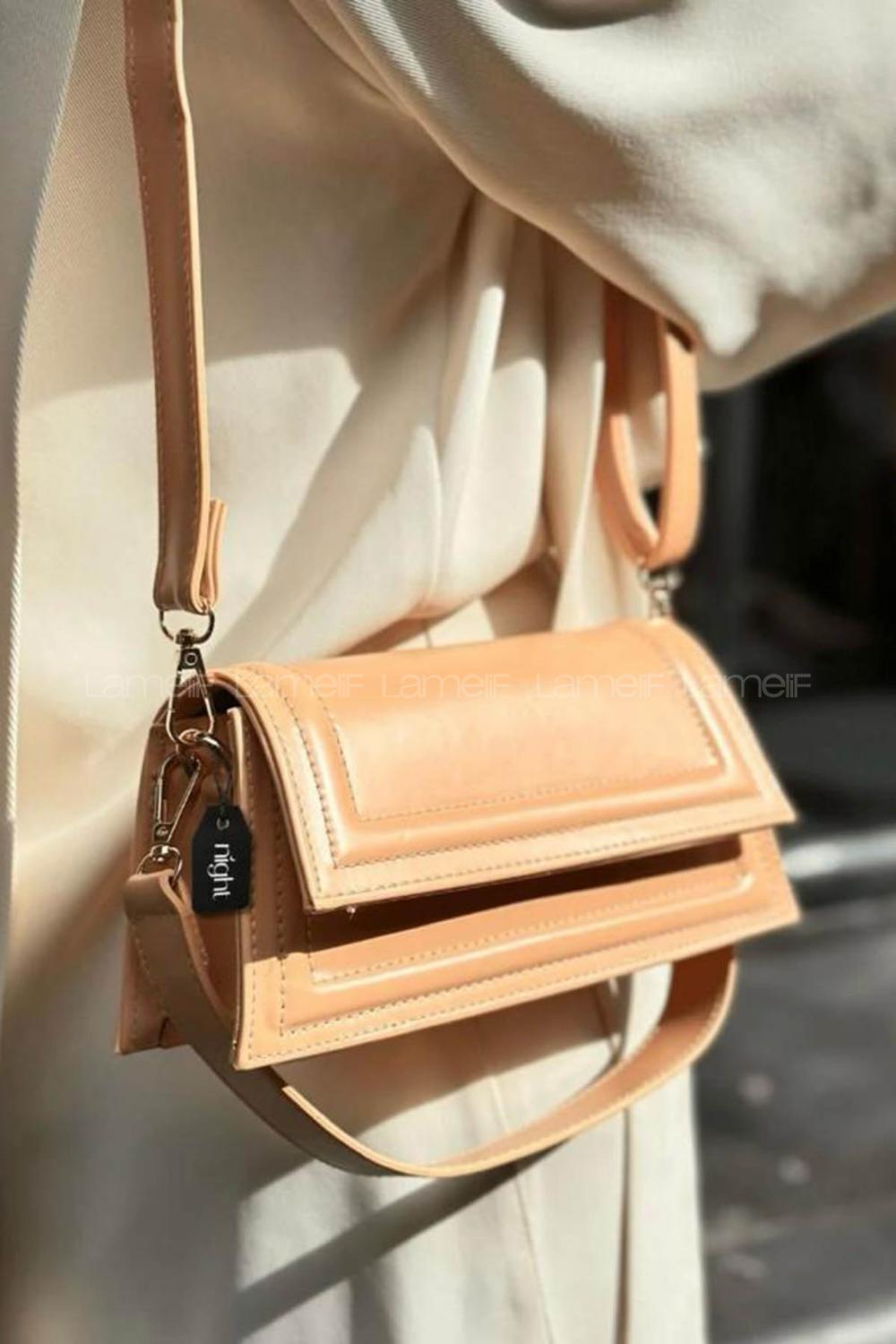 Lamelif Mini Julia Model Kadın El Ve Omuz Çantası Portakal Sarısı