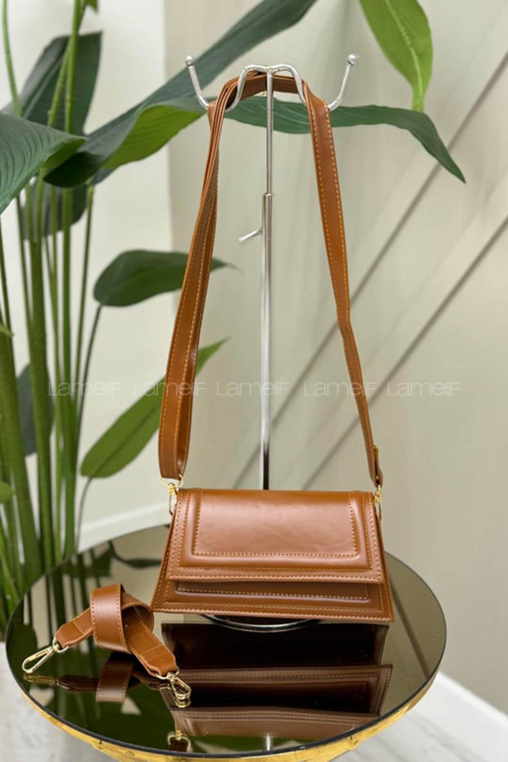 Tan With Suspenders Skin Hand Bag Bag