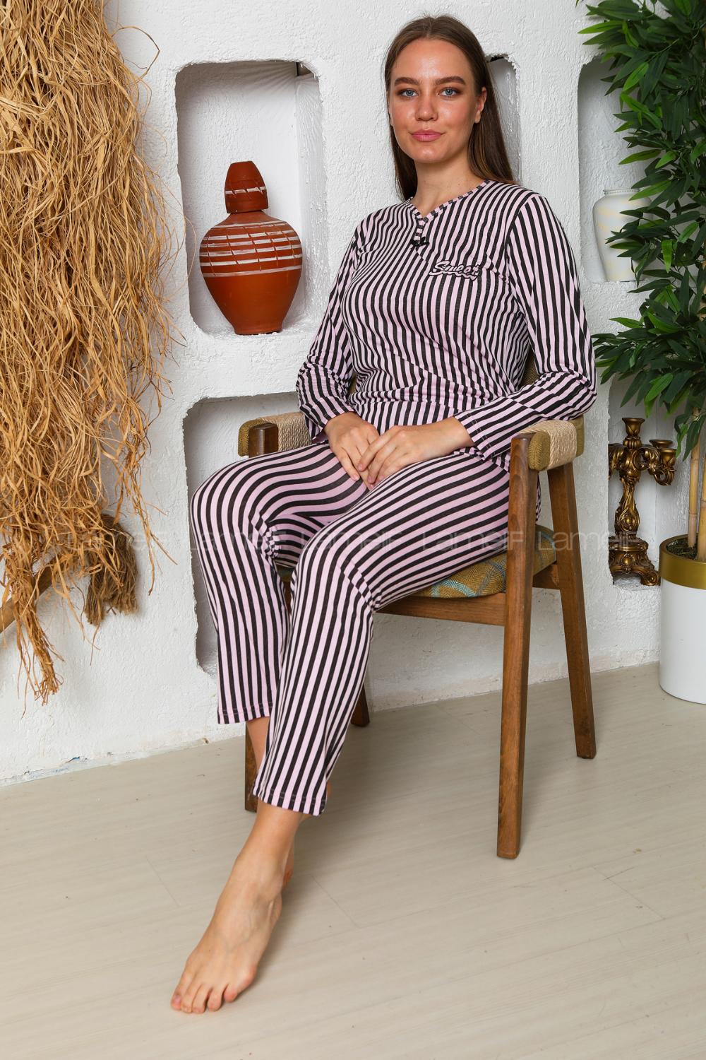 Lamelif Pamuk Yazlık Kadın Pijama Takımı Pembe