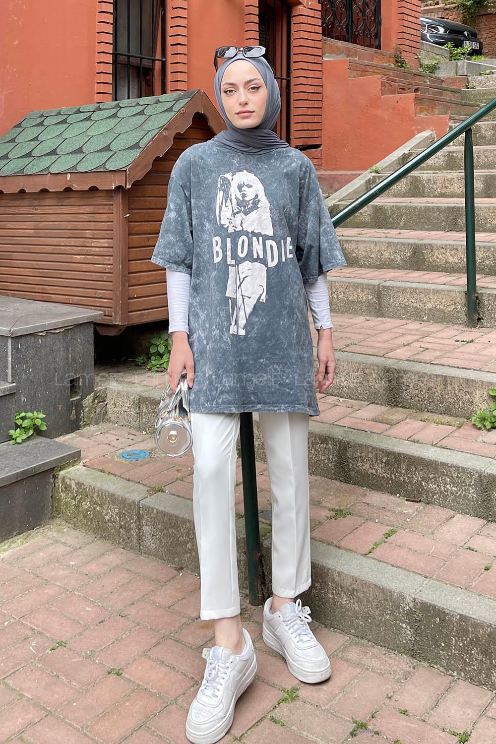 Smoked Crew Neck Short Arm Cotton T-shirt