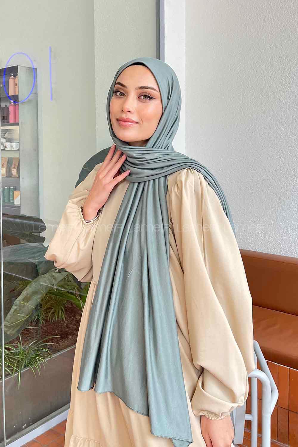 Lamelif Çağla Yeşili Penye Şal