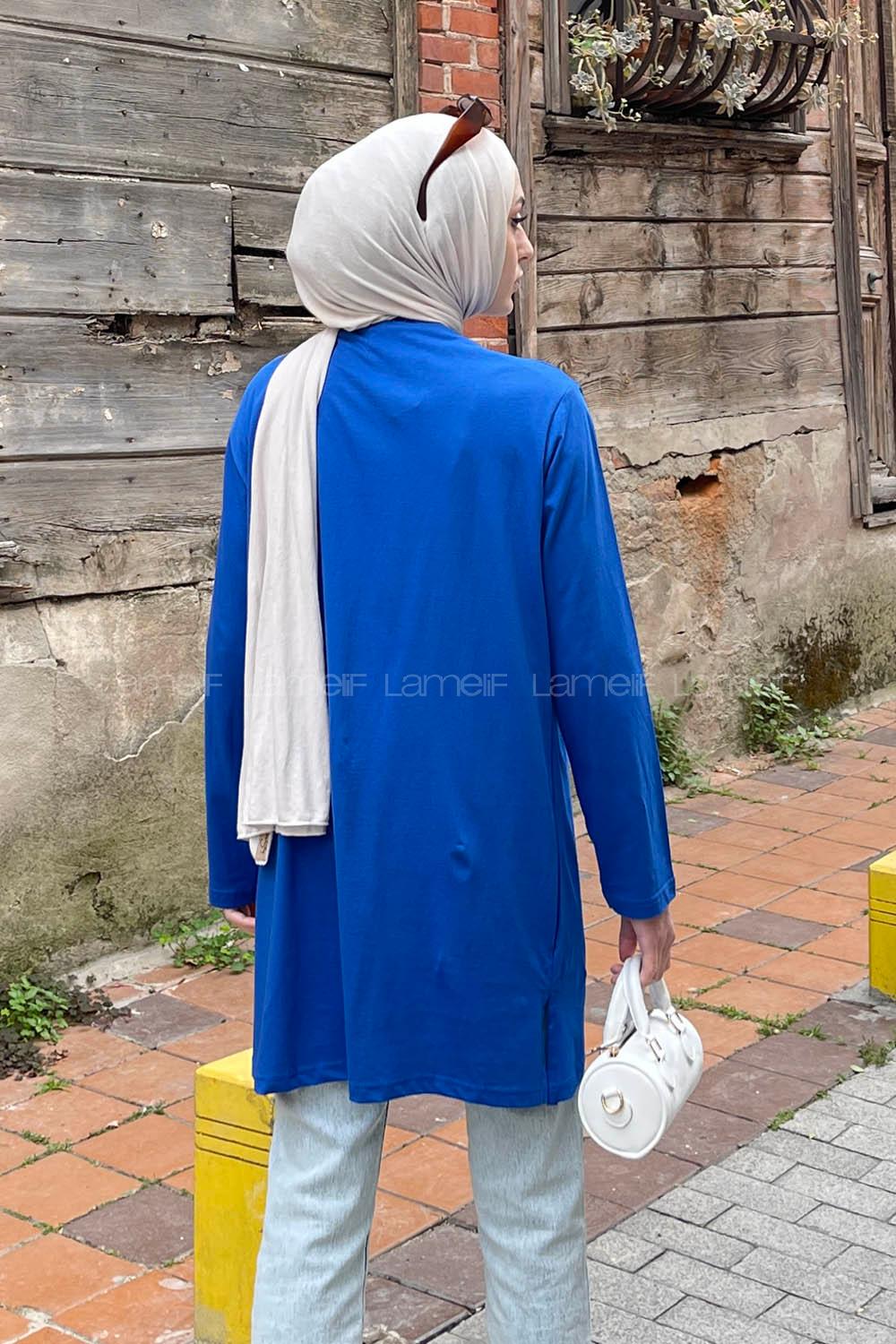 Saxe Crew Neck Poplin Fabric Tunic