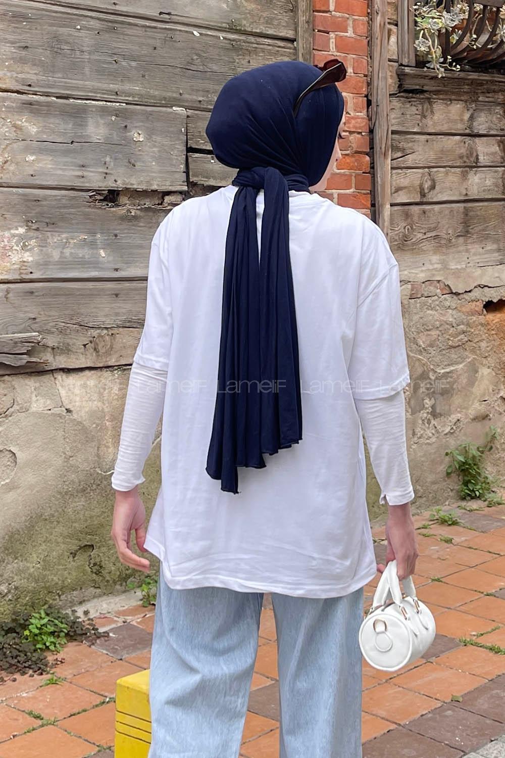 Lamelif Kalp Detaylı Tshirt Beyaz