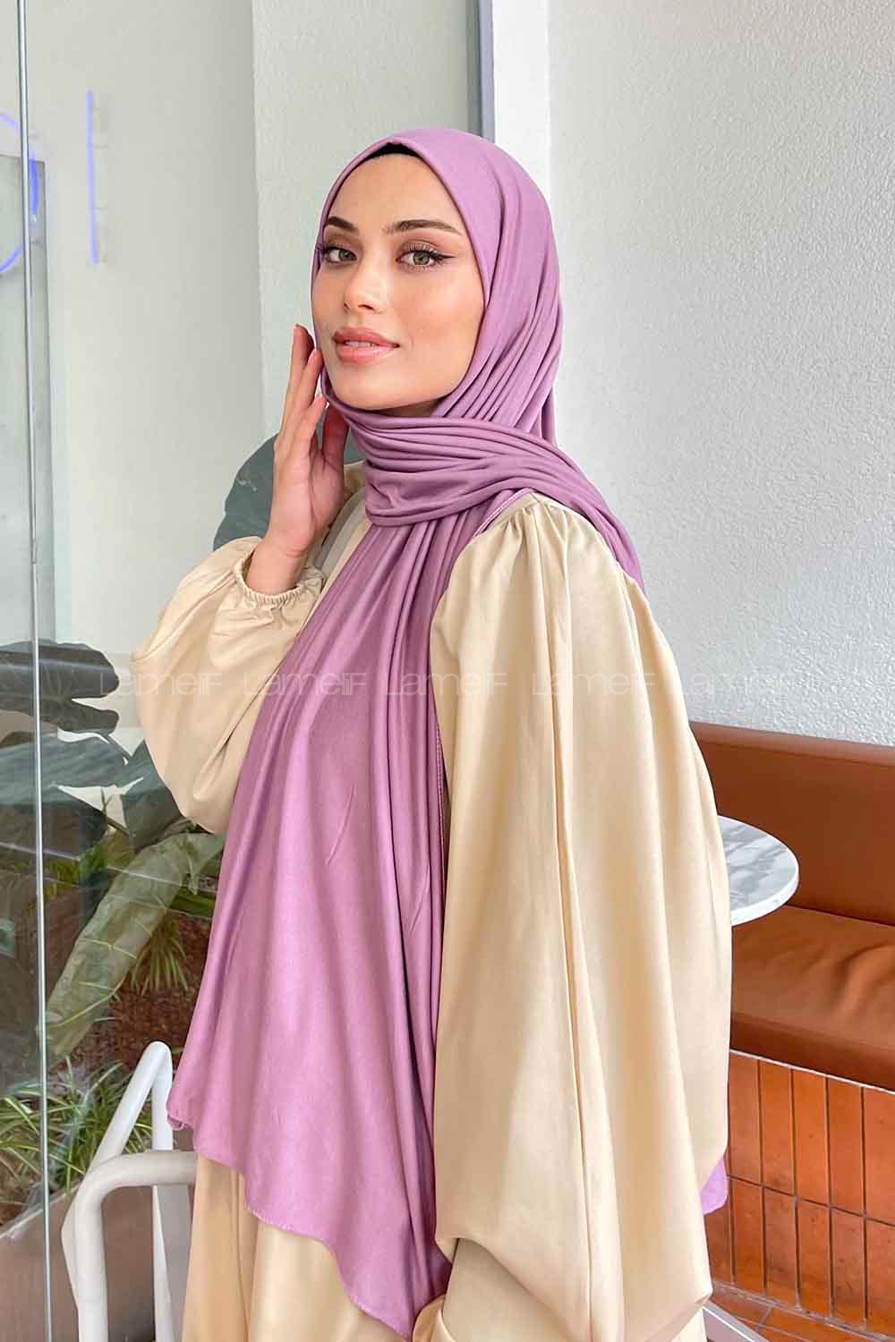 Lamelif Lila Penye Şal