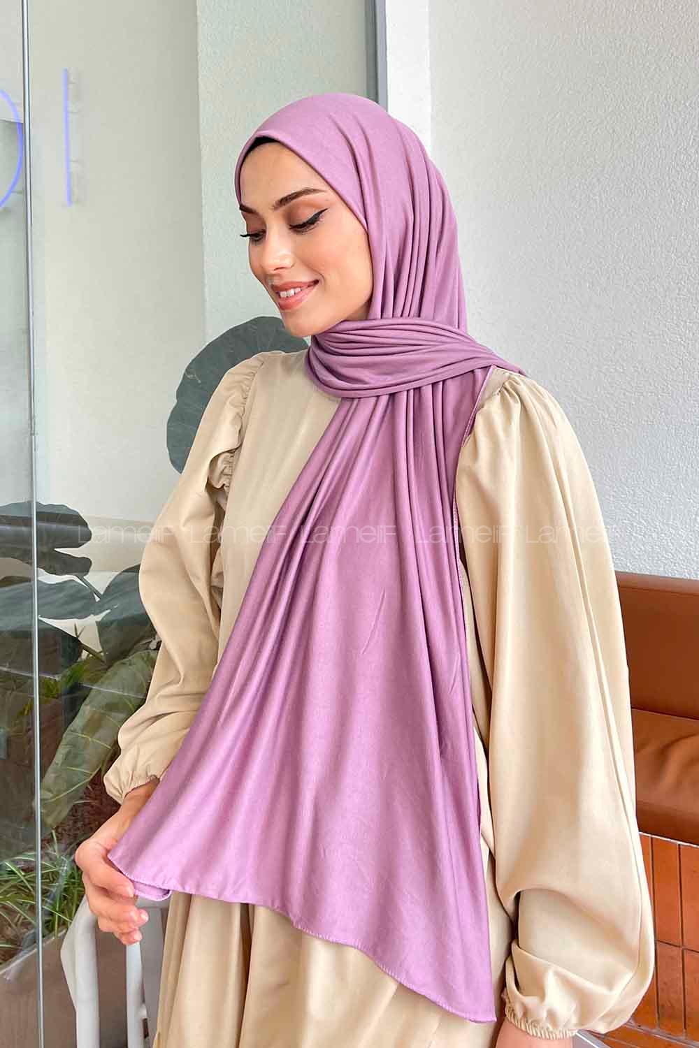 Lamelif Lila Penye Şal