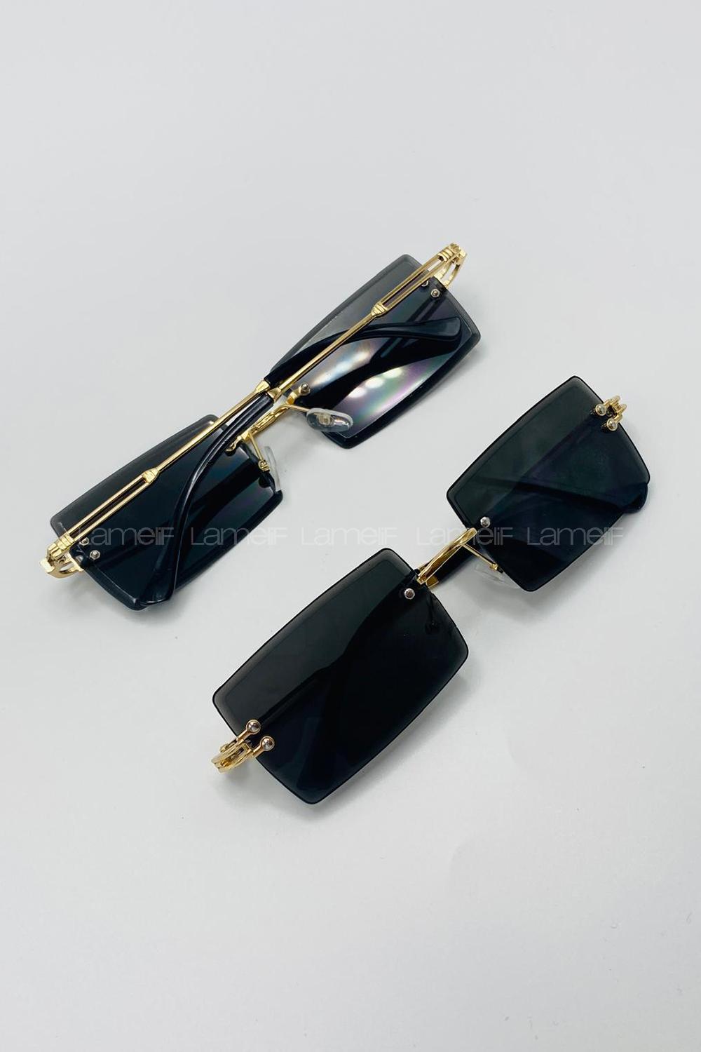 Lamelif Bola Siyah Kristal Güneş Gözlüğü