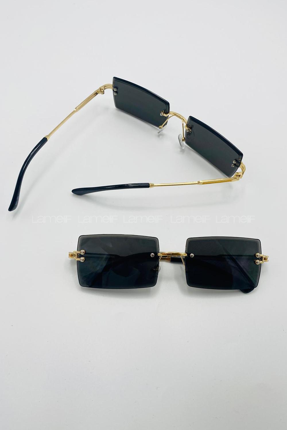 Lamelif Bola Siyah Kristal Güneş Gözlüğü