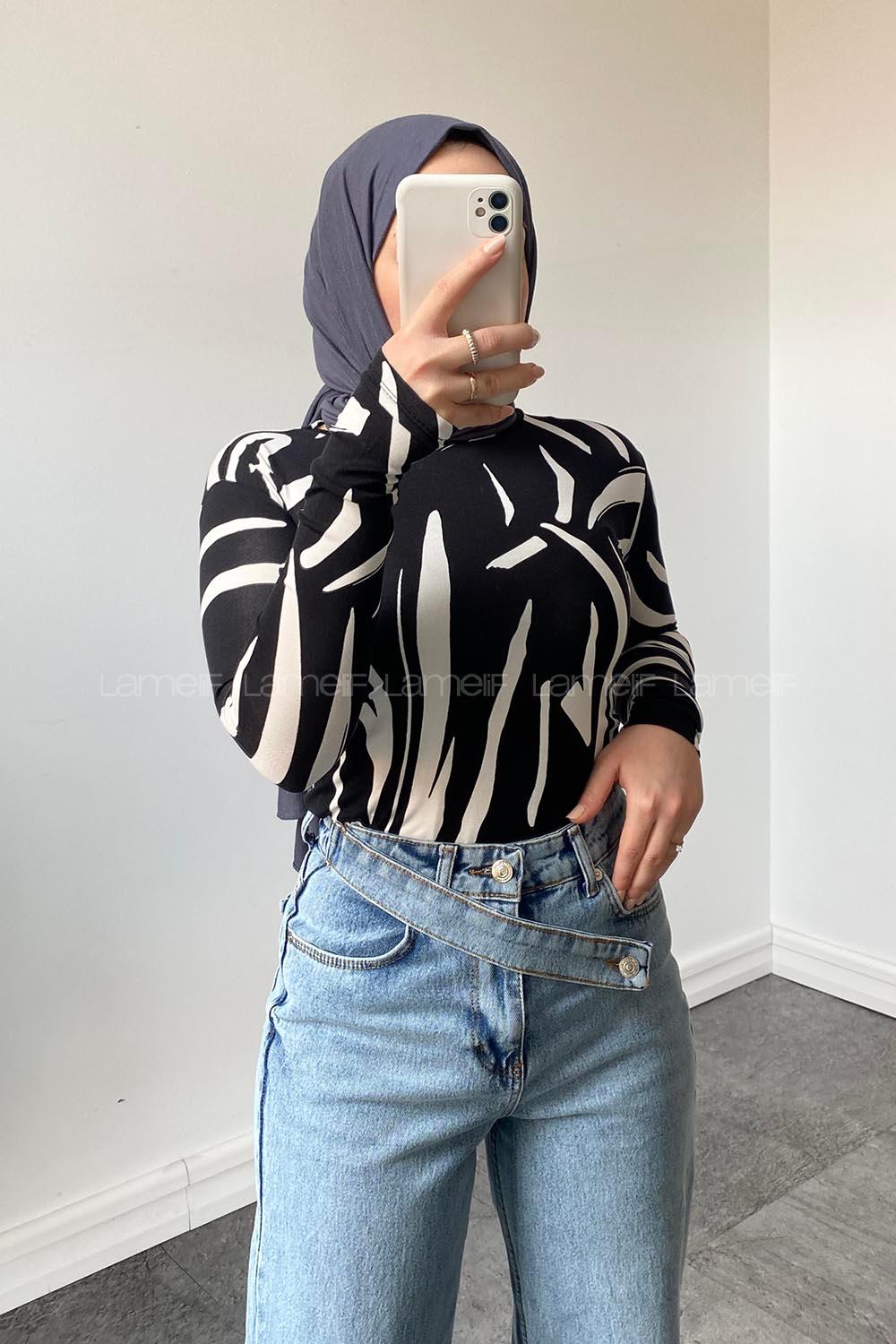 Black-3 Turtle Neck Long Arm Body