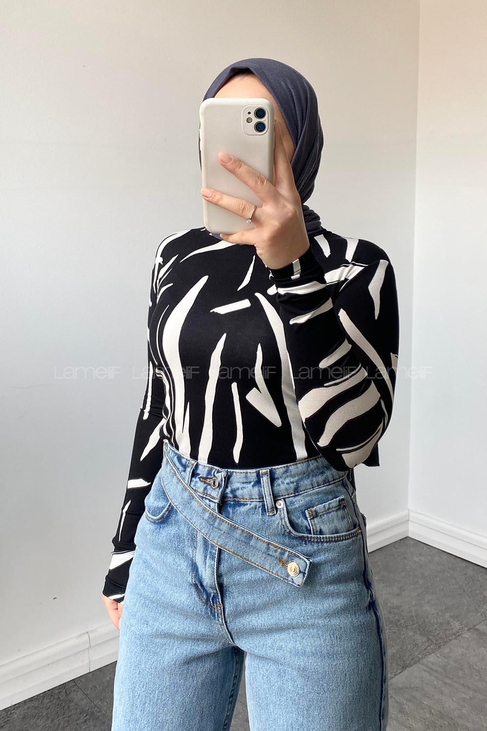 Black-3 Turtle Neck Long Arm Body