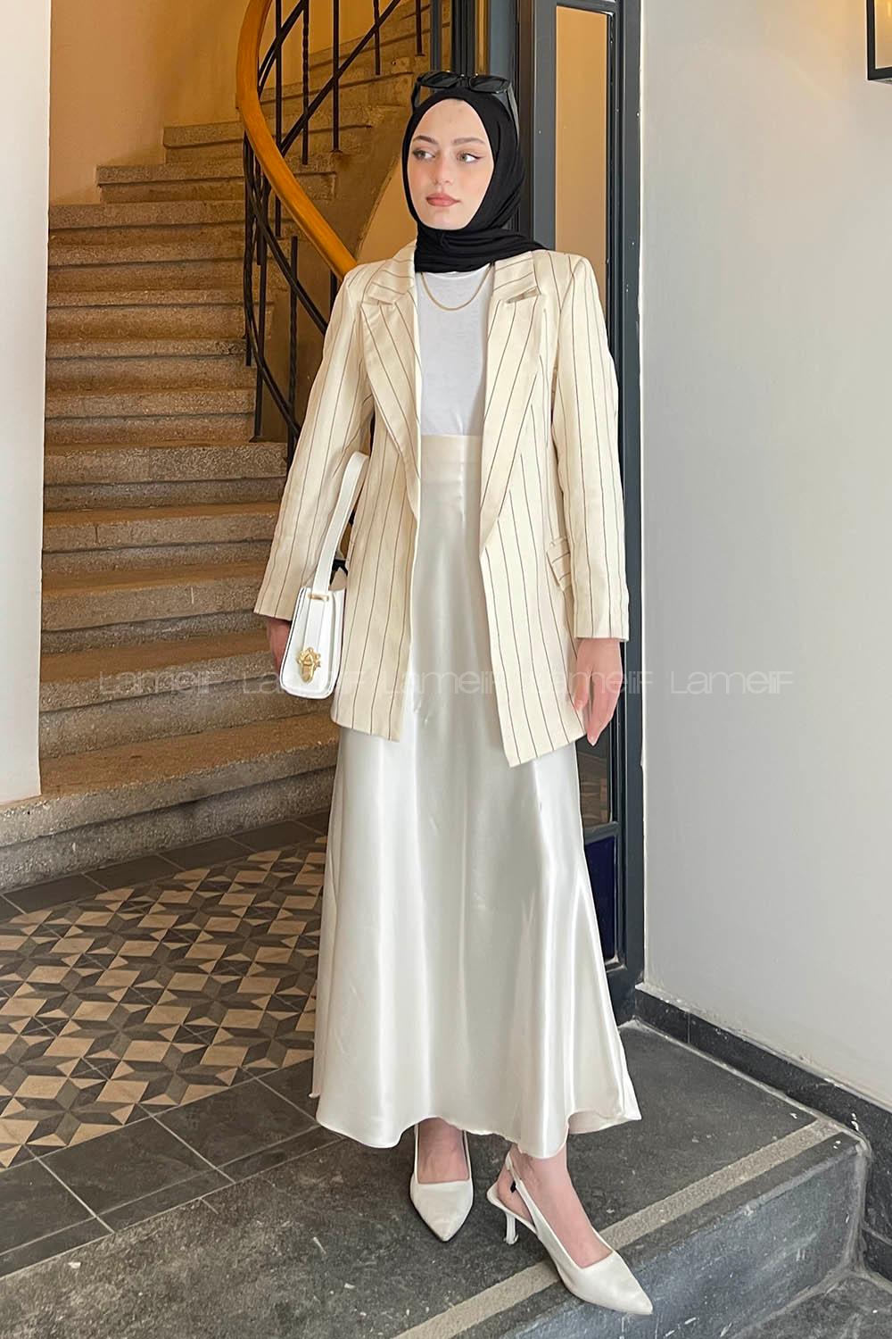 Stone V Neck Long Arm Jacket