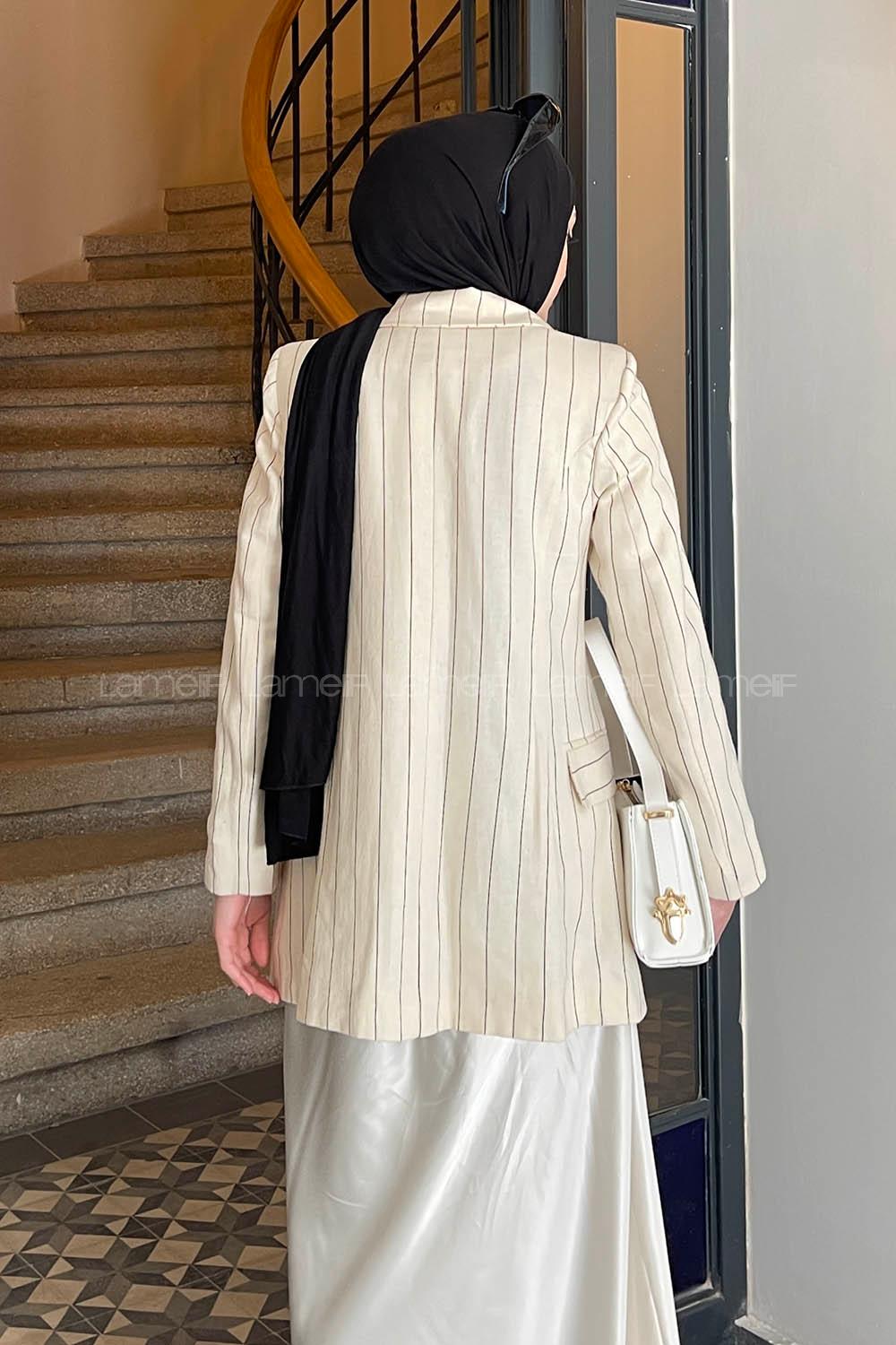 Stone V Neck Long Arm Jacket