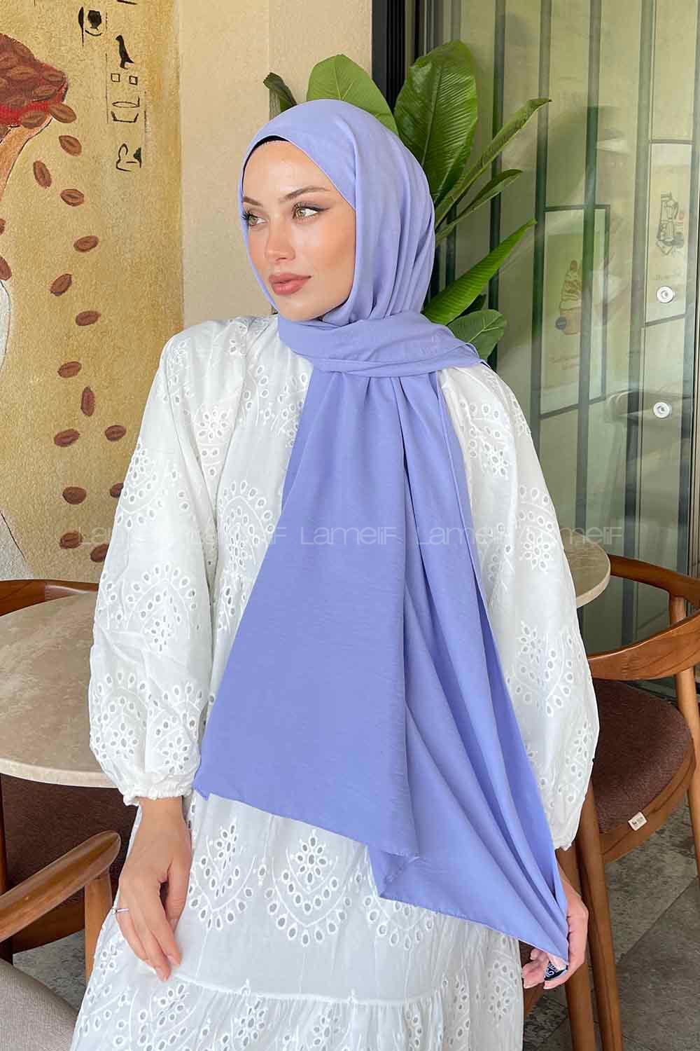 Lavender Cotton Fabric Viscose Fabric Straight Shawl
