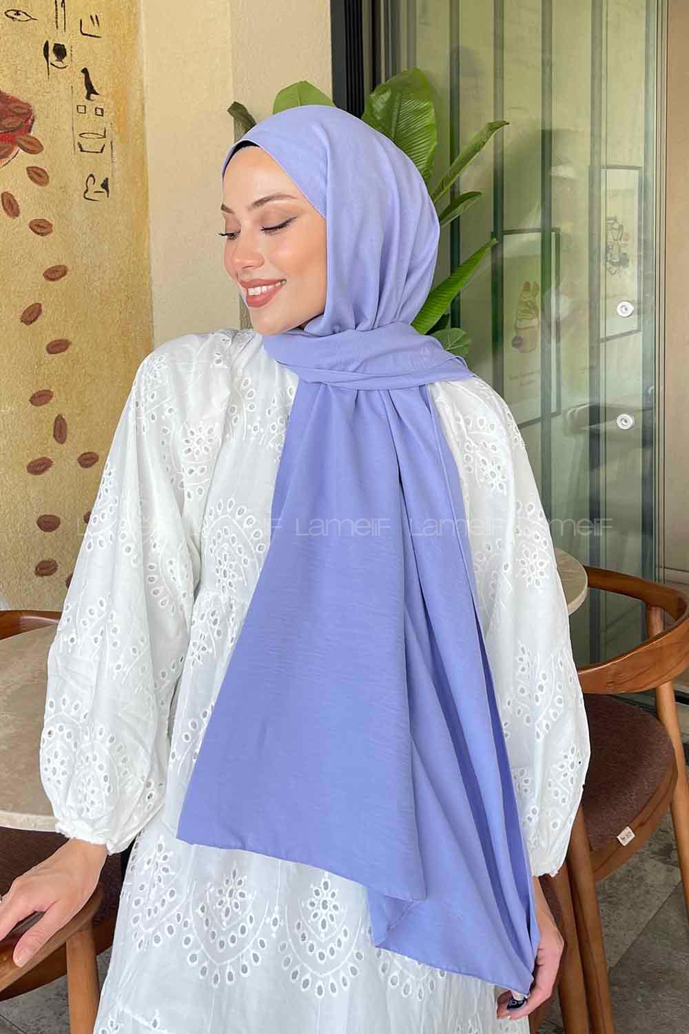 Lavender Cotton Fabric Viscose Fabric Straight Shawl