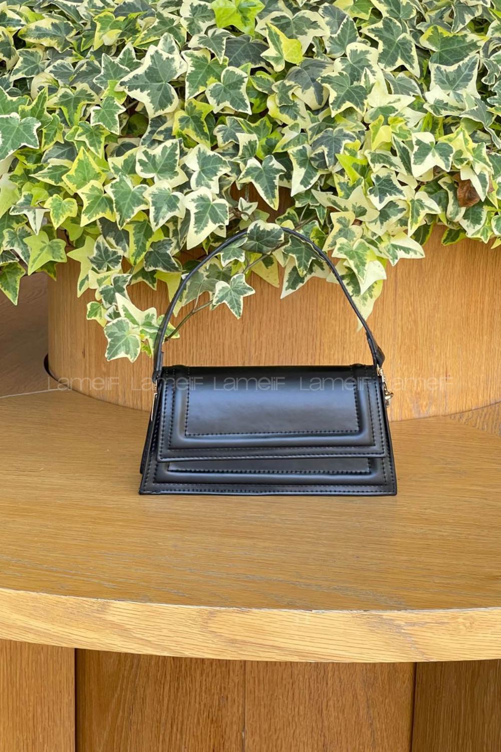 Black With Suspenders Skin Hand Bag Bag