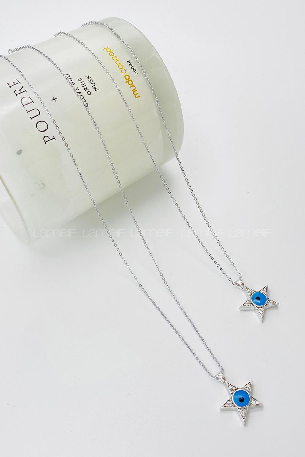 Silver Gold Drop Necklace