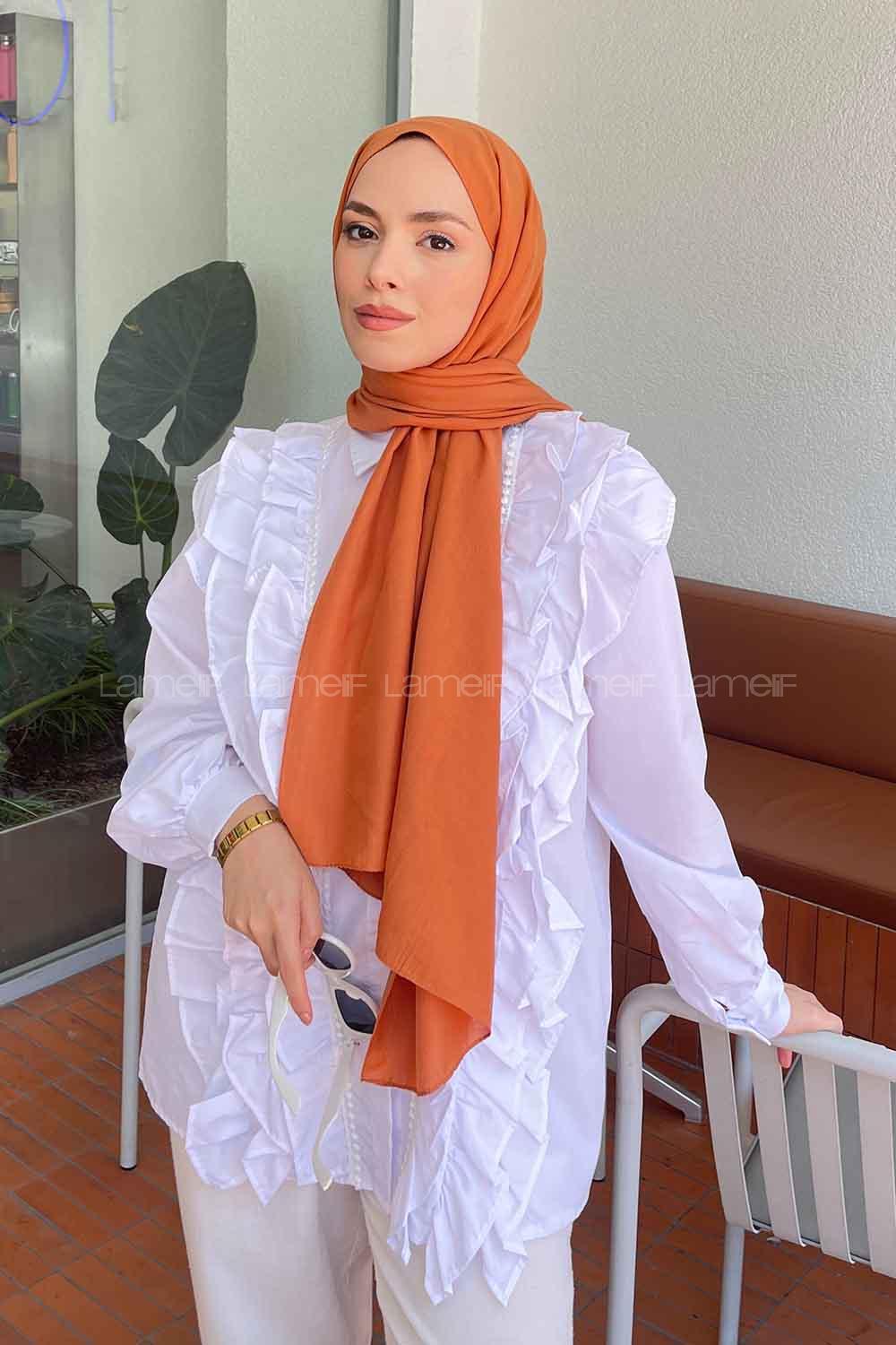 Lamelif Comfort Pamuk Şal Badem