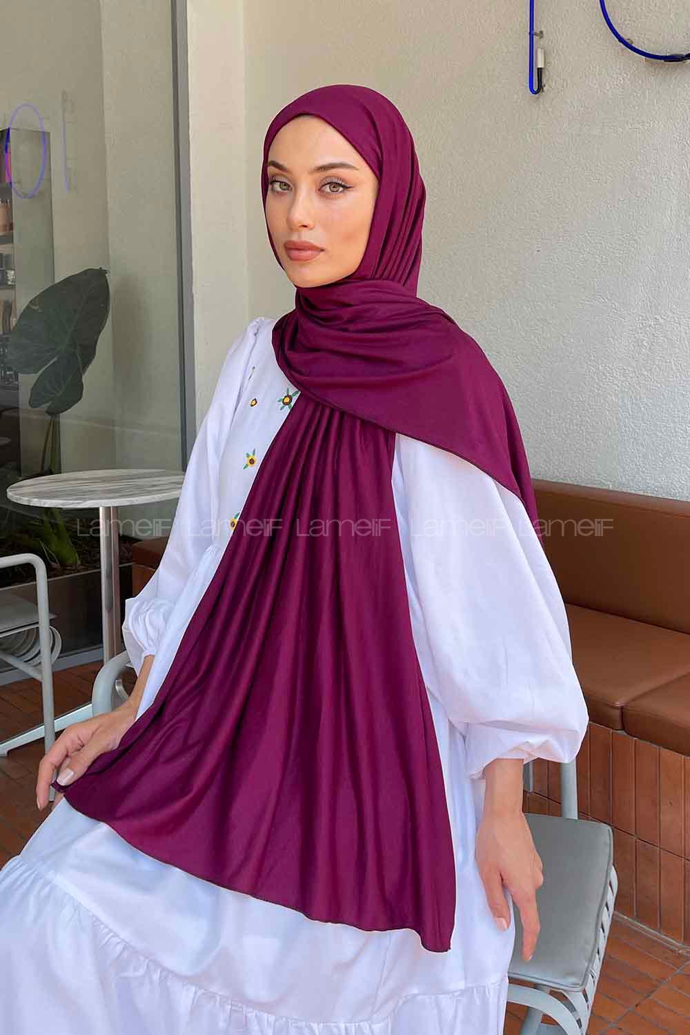 Lamelif Açık Mor Penye Şal