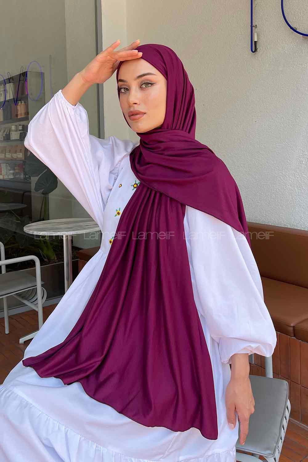 Lamelif Açık Mor Penye Şal