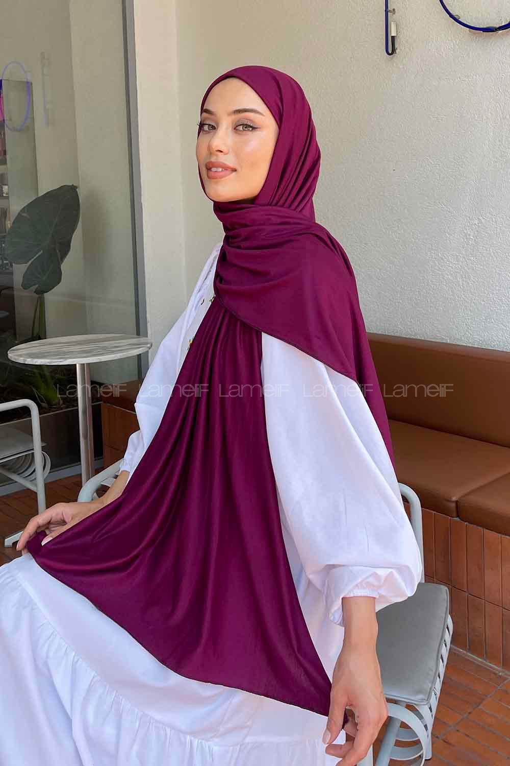 Lamelif Açık Mor Penye Şal