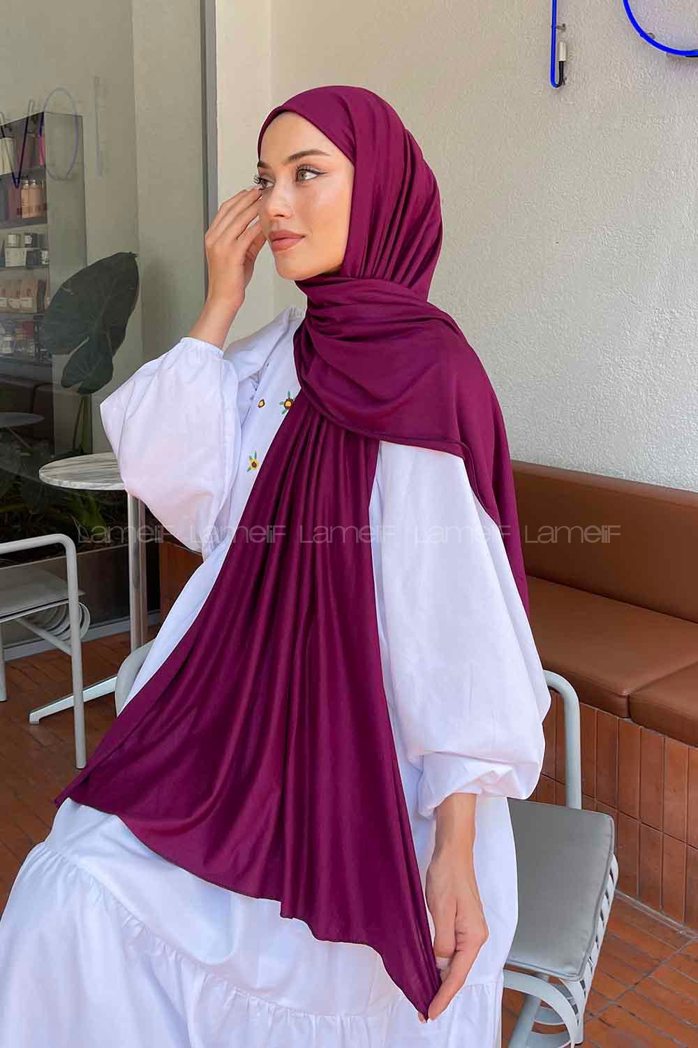 Lamelif Açık Mor Penye Şal