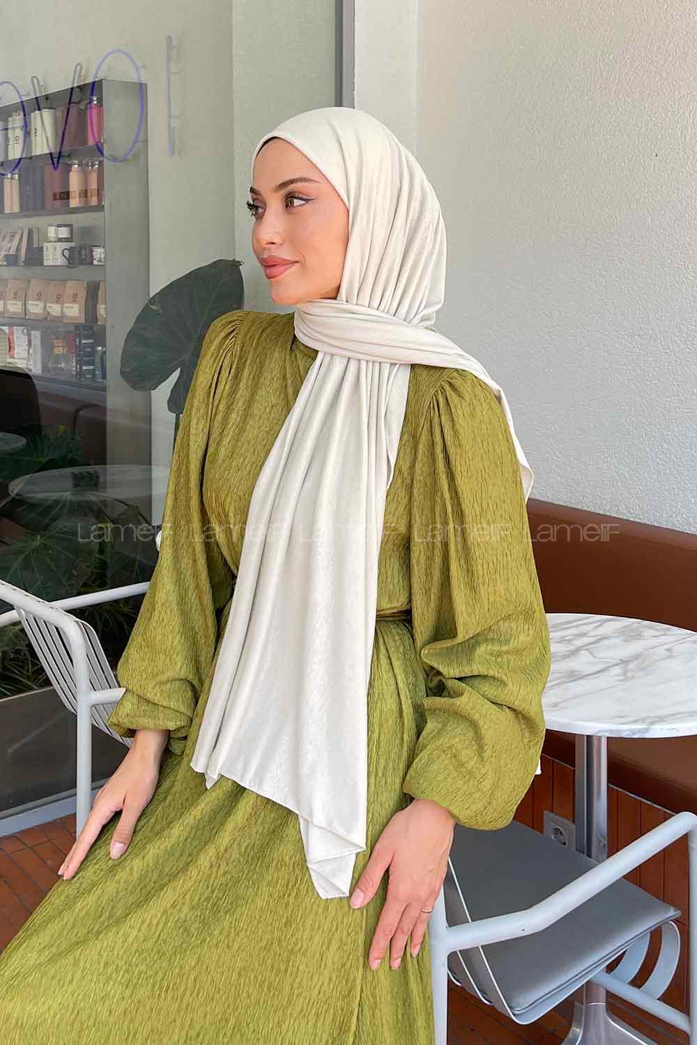 Lamelif Açık Taş Penye Şal