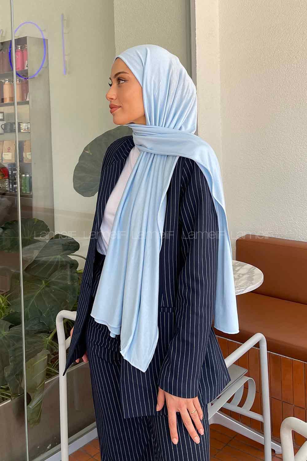 Lamelif Bebe Mavi Penye Şal