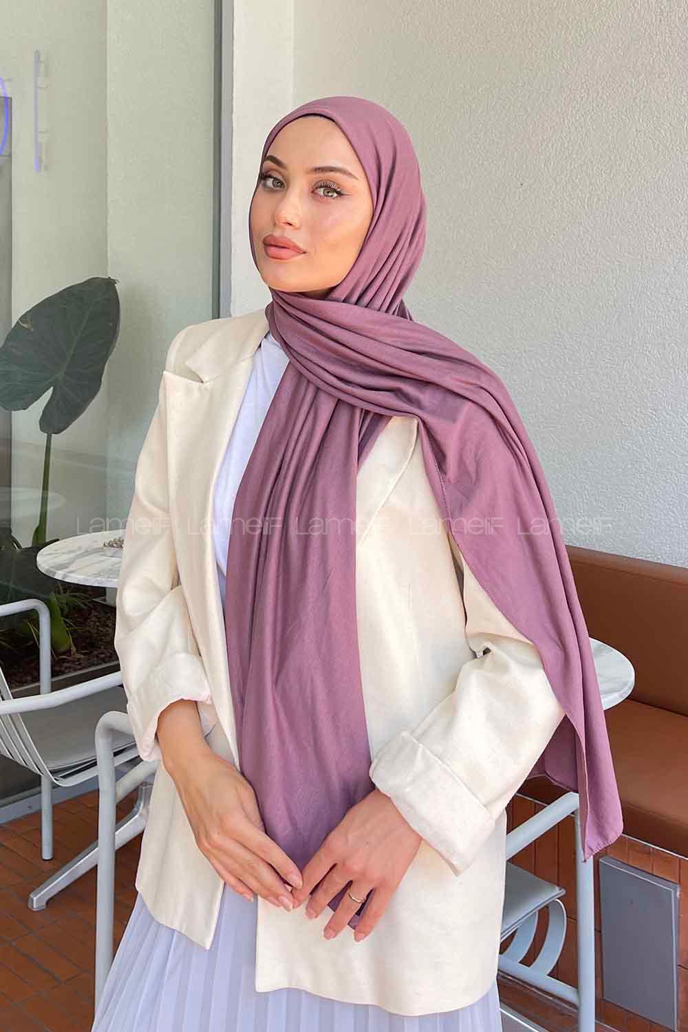 Lamelif Leylak Penye Şal