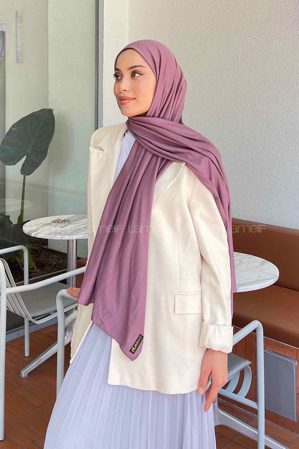 Lamelif Leylak Penye Şal