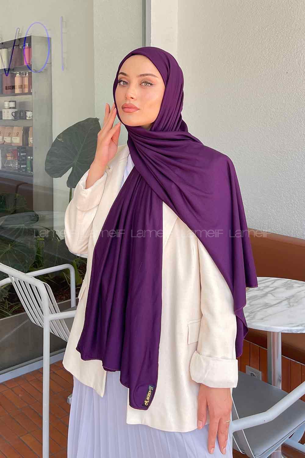 Lamelif Mor Penye Şal